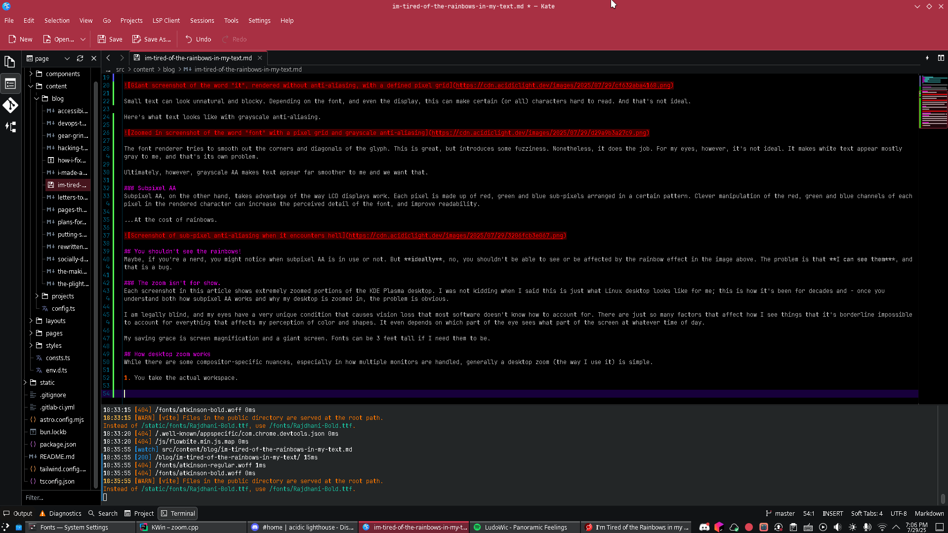 Screenshot of my desktop