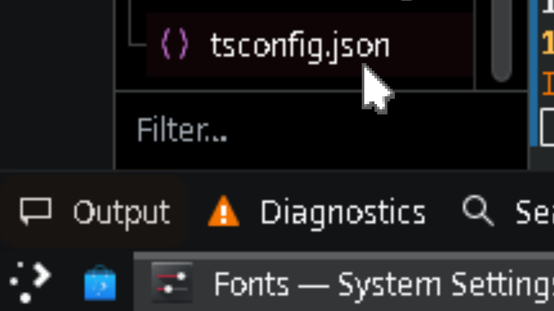 The above screenshot of my desktop, but zoomed in by a user-defined amount