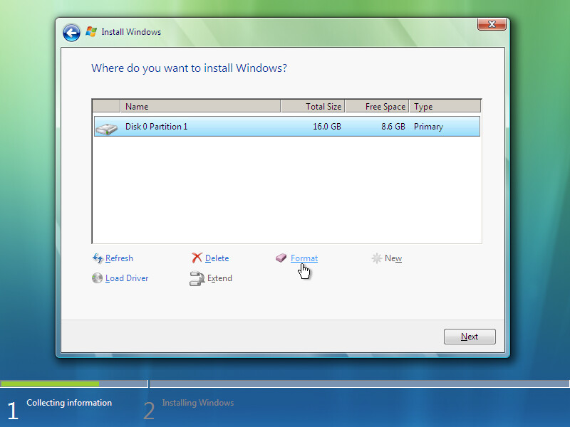 Screenshot of Windows Vista (2007)